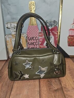 MICHAEL Michael Kors Olive Star Applique Shoulder Bag